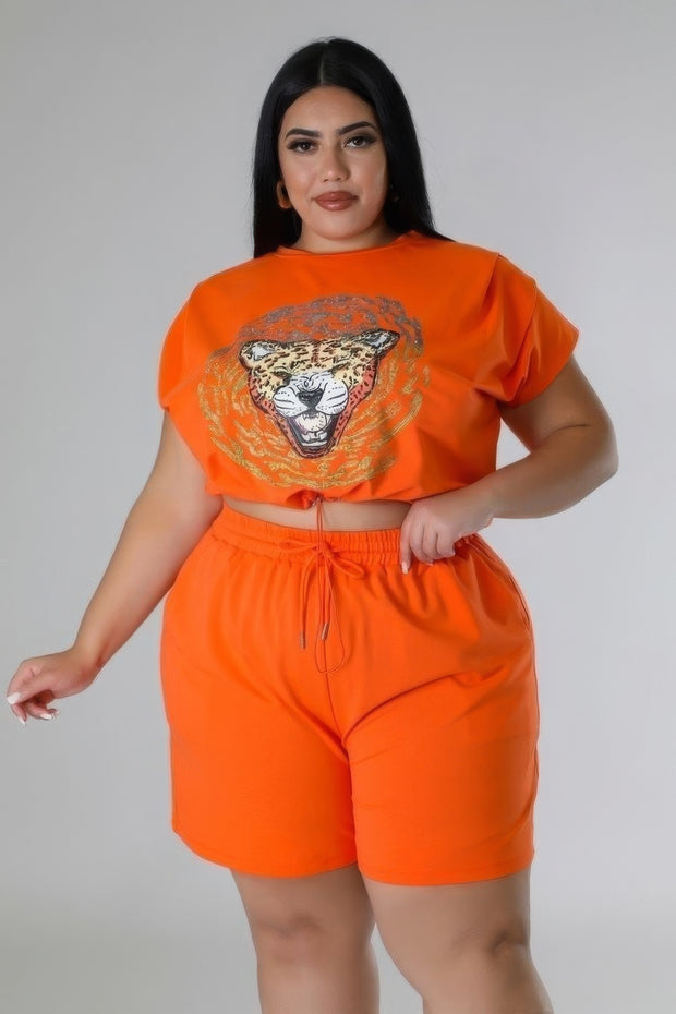 Stretch Short Set (Plus Size)