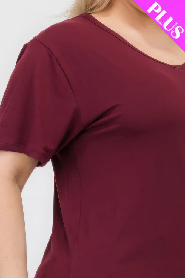 Plus Size Basic Short Sleeve T-shirt