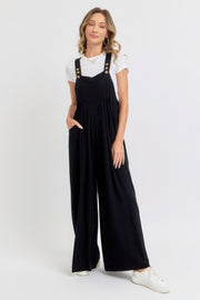 Adjustable Strap Overall Wide Leg Jumpsuit