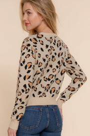 Long Sleeve Animal Jacquard Sweater