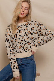 Long Sleeve Animal Jacquard Sweater