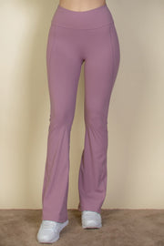 Wide Waistband Flare Leg Pants