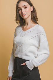 Pearl Details Sweater