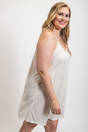 V-neck Slip Dress With Adjustable Straps (Plus Size)