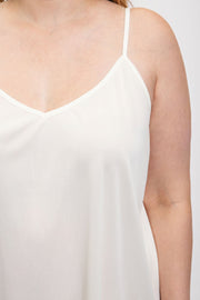 V-neck Slip Dress With Adjustable Straps (Plus Size)