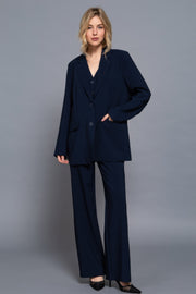 Long Sleeve Front Button Closure Blazer