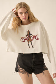 Love Like A Cowgirl Thermal Graphic Sweatshirt