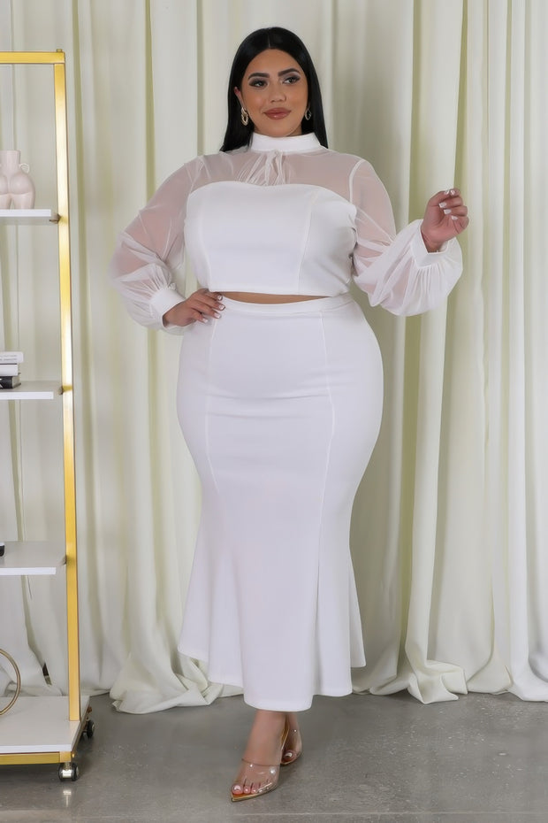 Stretch Skirt Set (Plus Size)