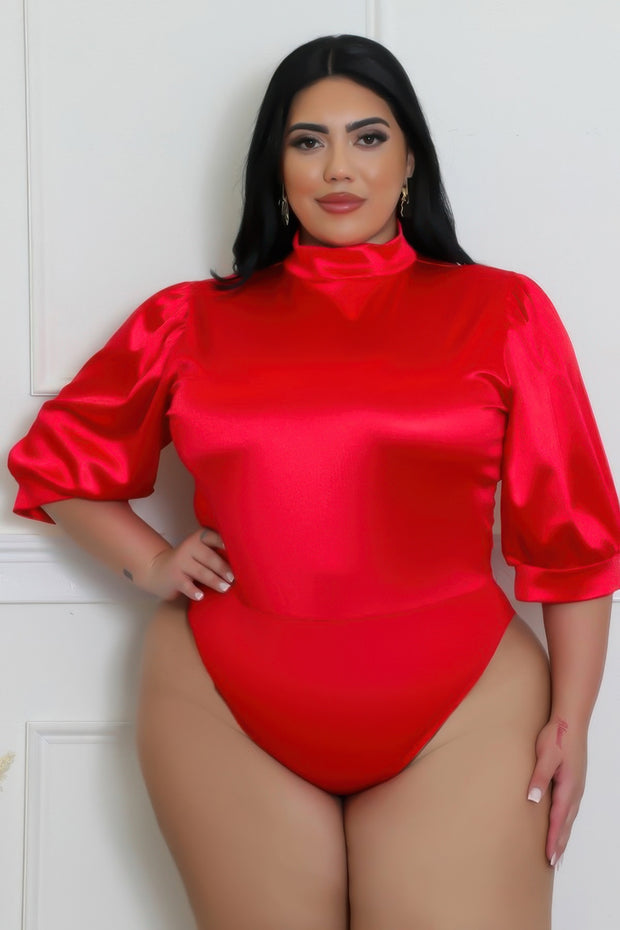 Two Piece Set, Semi-stretch Bodysuit (Plus Size)