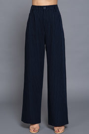 Pin Stripe Woven Straight Pants