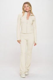 Premium Yoga Jacket With Jumpsuit Set