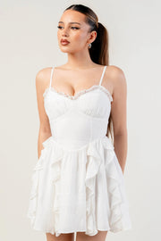 Crinkle Lined Dress