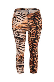 Tiger Printed Capri Leggings