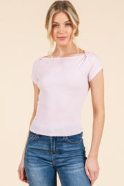 Boat Neck Striped Tee