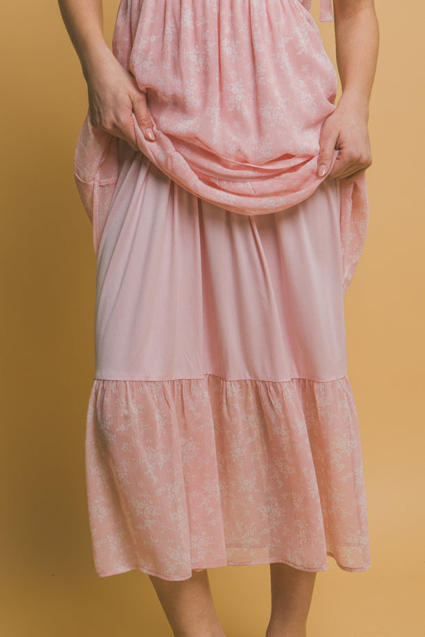 Tiered Midi Floral Dress