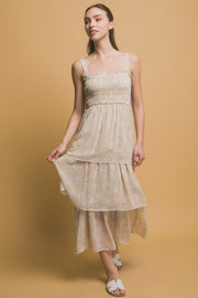Tiered Midi Floral Dress