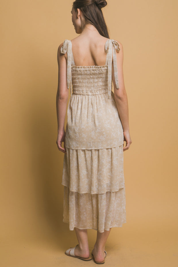 Tiered Midi Floral Dress