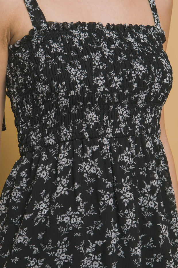 Tiered Midi Floral Dress