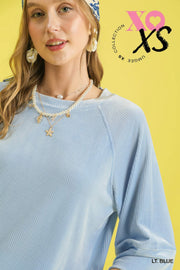 Ribbed Knit Oversized Top