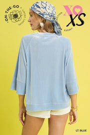 Ribbed Knit Oversized Top