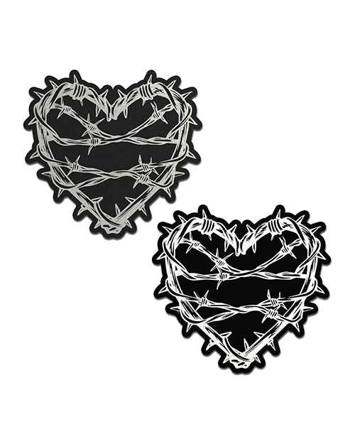 Pastease Premium Barbed Wire Heart Reflective - Black