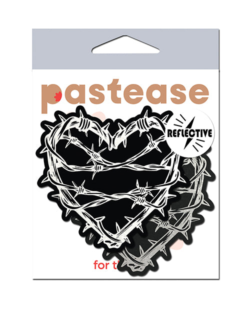 Pastease Premium Barbed Wire Heart Reflective - Black