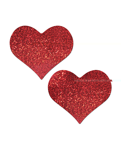 Pastease Coverage Glitter Heart - Red O/s