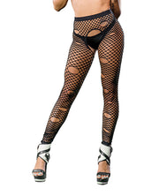Beverly Hills Naughty Girl Crotchless Mixed Hole Leggings