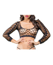Beverly Hills Naughty Girl Crotchless Front Mesh & Side Design Leggings