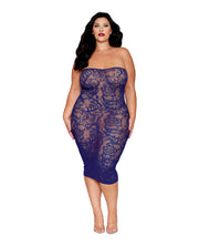 Floral Pattern Strapless Gown With Removable Shrug 2 pc Set - Eclipse (Plus Size)