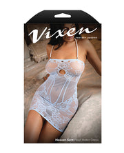 Vixen Heaven Sent Seamless Lace Dress With Detachable Pearl Halter Strap - Blue