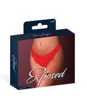 Sugar High Split Crotch Panty - Red L/XL