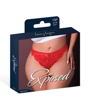 Sugar High Split Crotch Panty - Red (Plus Size)