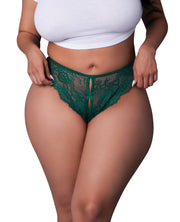 Evermore Split Crotch Panty - Emerald (Plus Size)