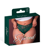 Evermore Split Crotch Panty - Emerald (Plus Size)