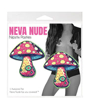 Neva Nude Glitter Shroom Pasties - Red Multi