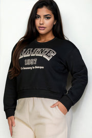 Plus Size Graphic Drop Shoulder Sweatshirt