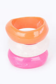 Multi Resin Bangle Bracelet