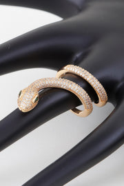 Jeweled Snake Wrap Around Ring