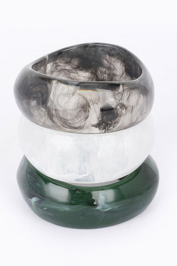 Multi Resin Bangle Bracelet