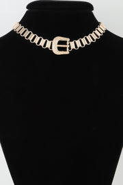 Vintage Buckle Belt Necklace