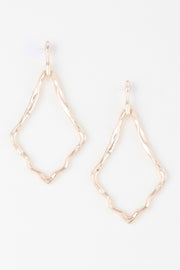 Shiny Hammered Kite Earrings