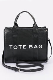 Metallic Faux Leather Tote Bag