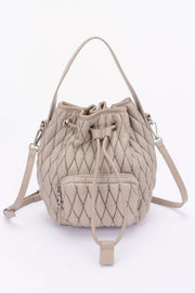 Quilted Faux Leather Bucket Bag