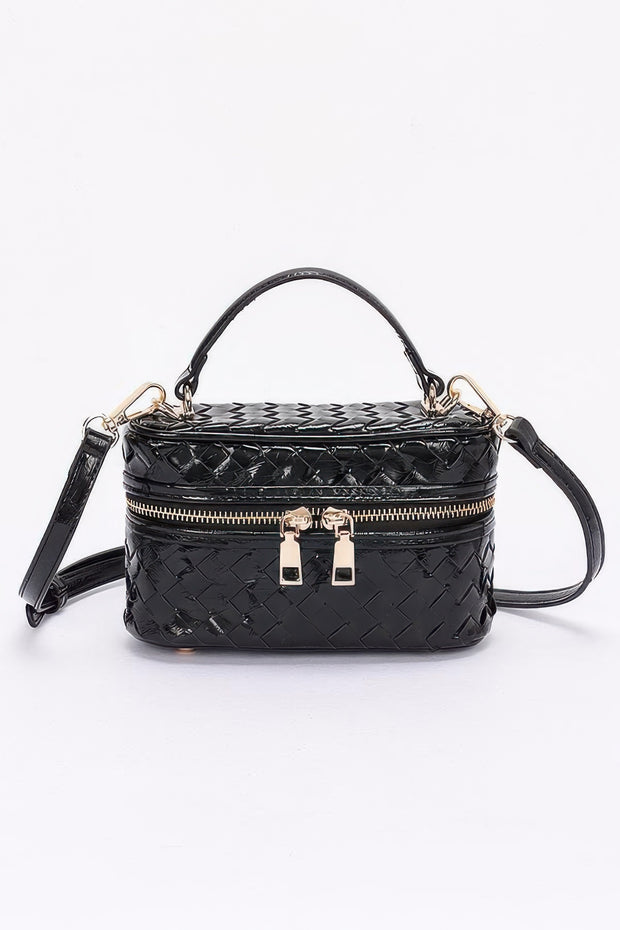 Metallic Braided Vanity Bag