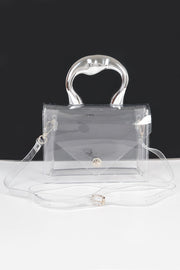 Transparent Ccb Handle Flap Clutch