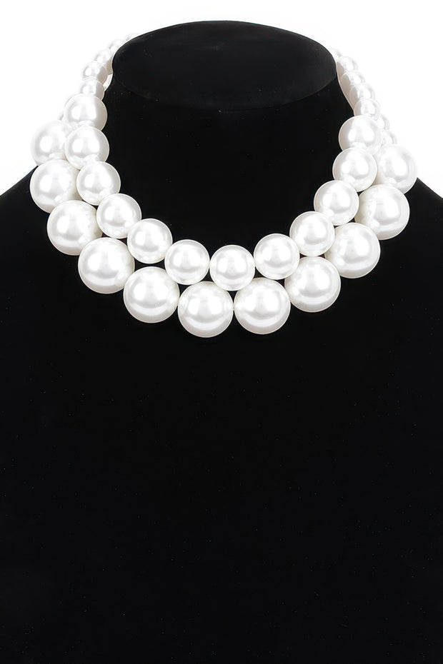 Faux Pearl Multi Necklace