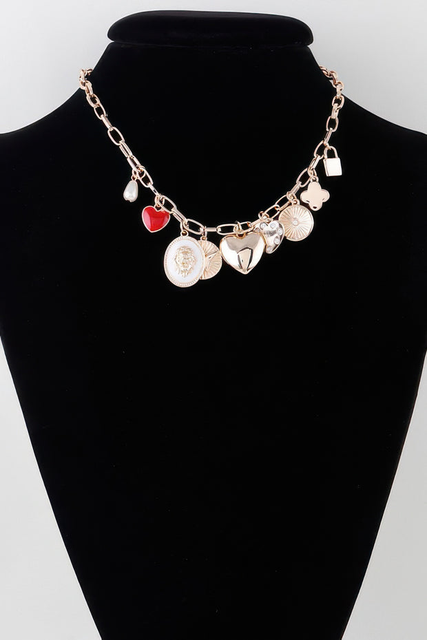 Multiple Dainty Charm Necklace