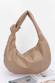 Embossed Faux Leather Big Hobo Bag