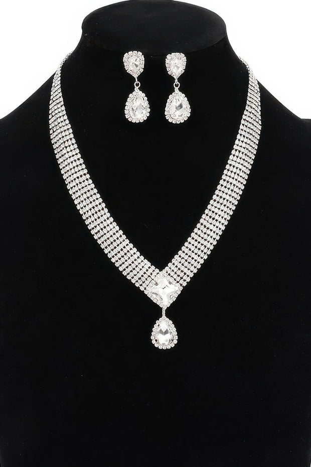 Rhinestone Necklace Set